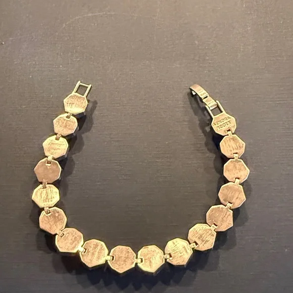 Kendra Scott Lace Link bracelet Rose Gold Tone With Grey Granite Stones - Picture 3 of 5